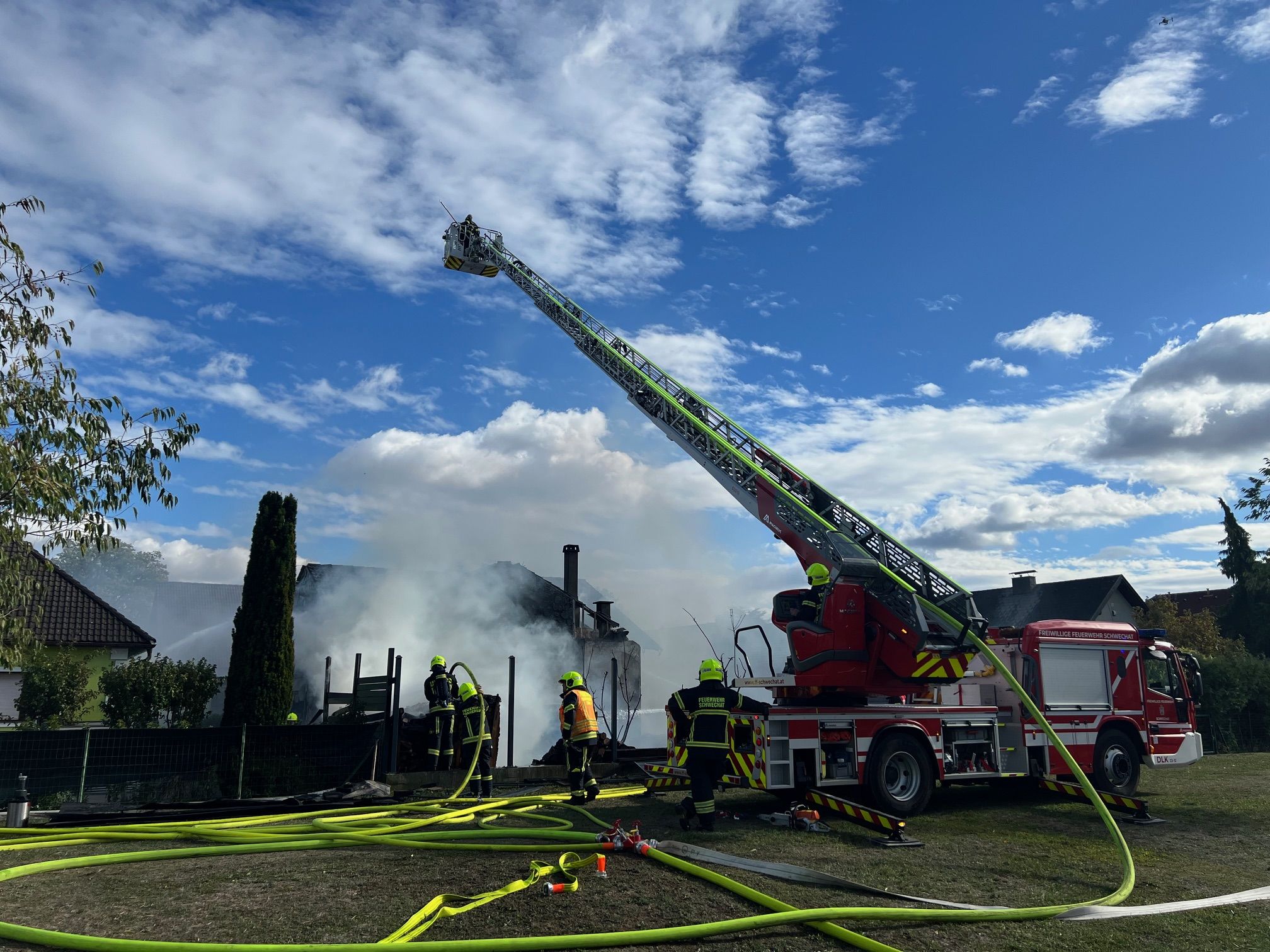 Großer Einsatz in Schwechat