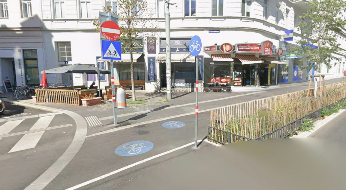 Der Radweg auf der Alserbachstraße sorgt für Frust.