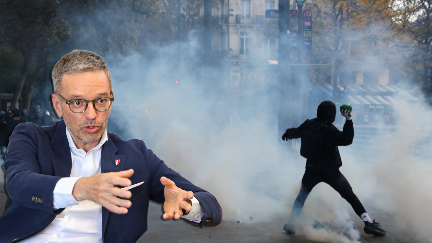 Die Warnungen aus der ÖVP vor Frankreich-Zuständen bezeichnet FPÖ-Chef Herbert Kickl als 