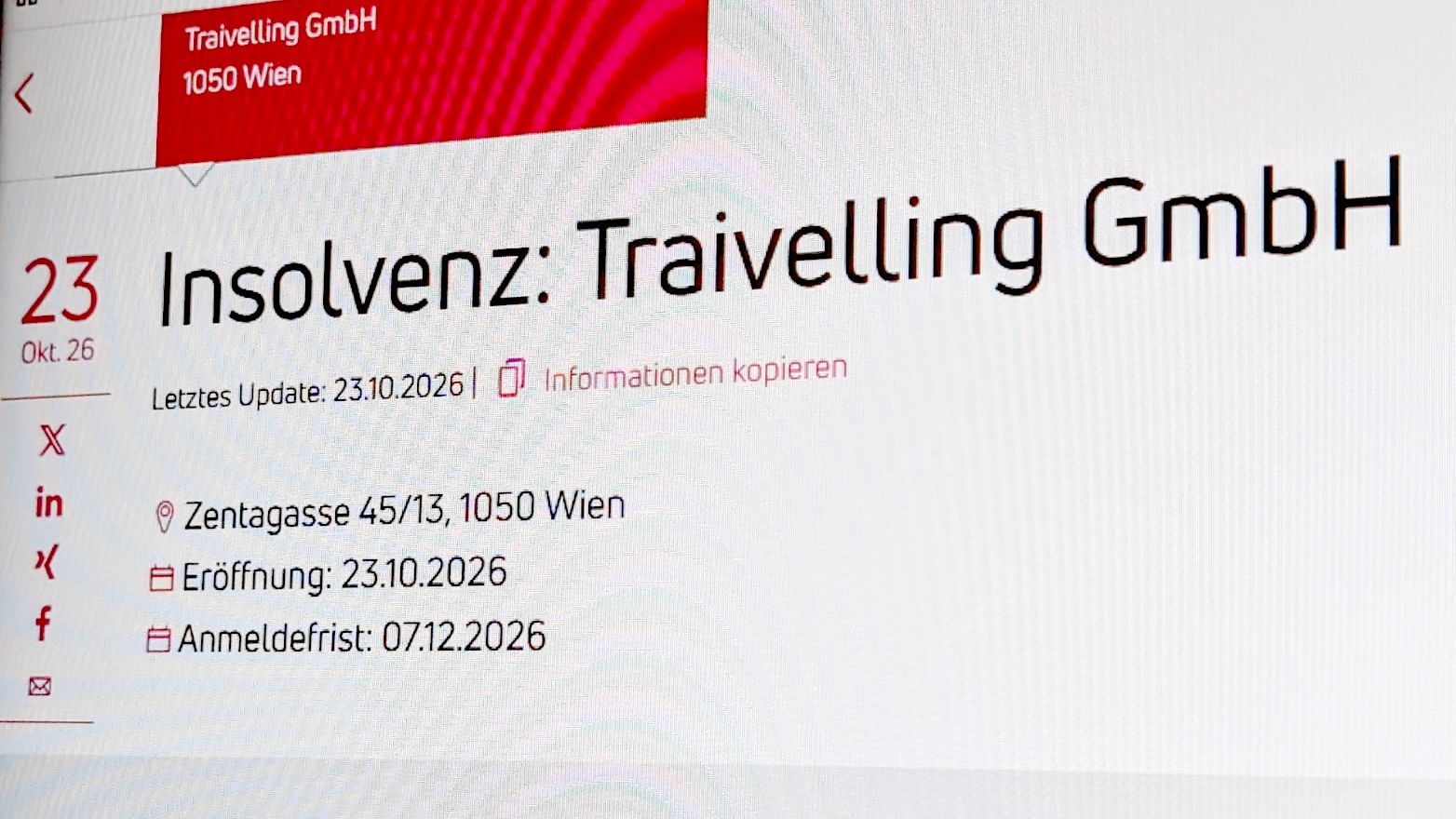  Traivelling musste Insolvenz anmelden – es ist aus