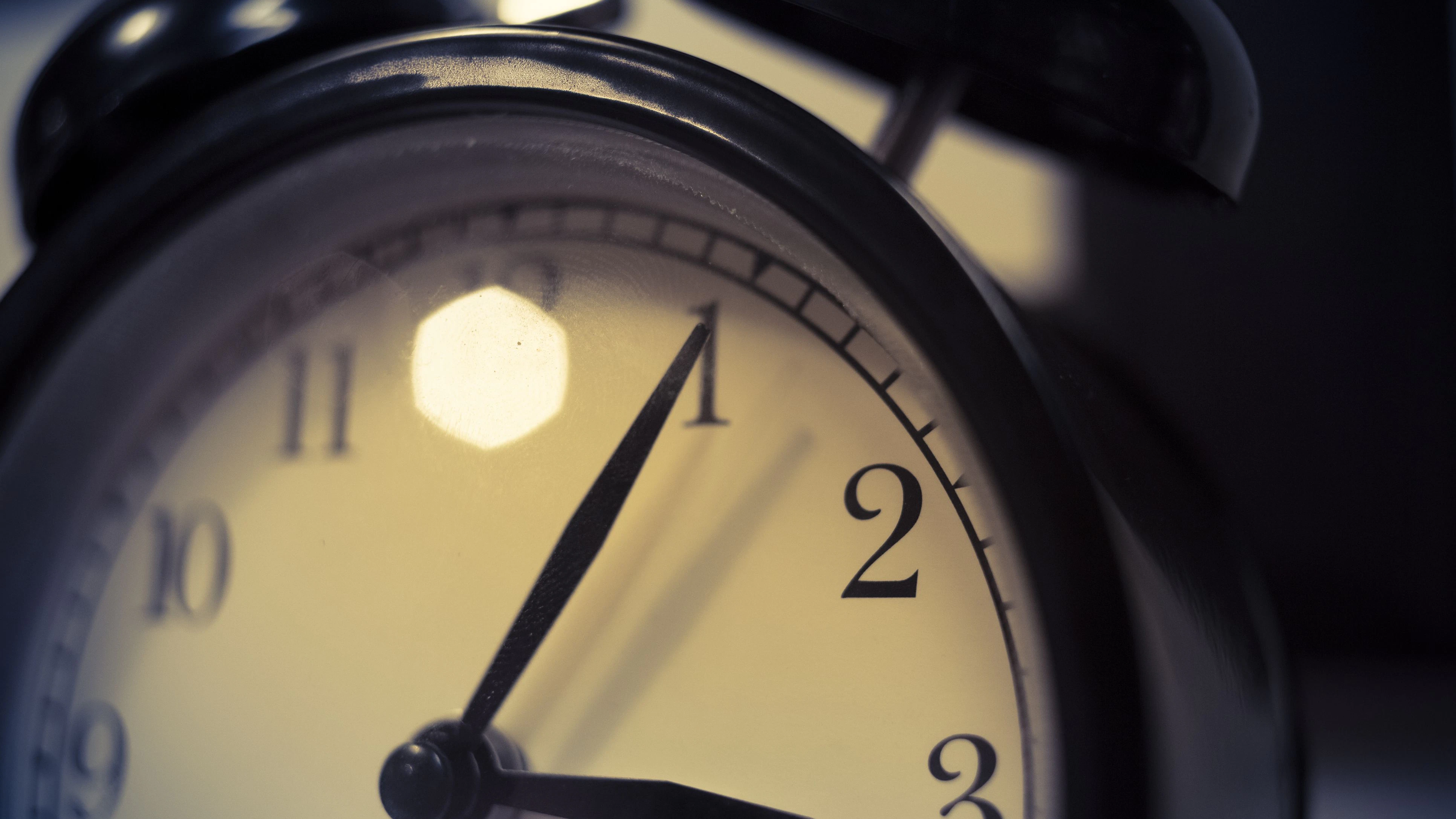 Alarm clock on dark background, adobe rgb 1998 use...........