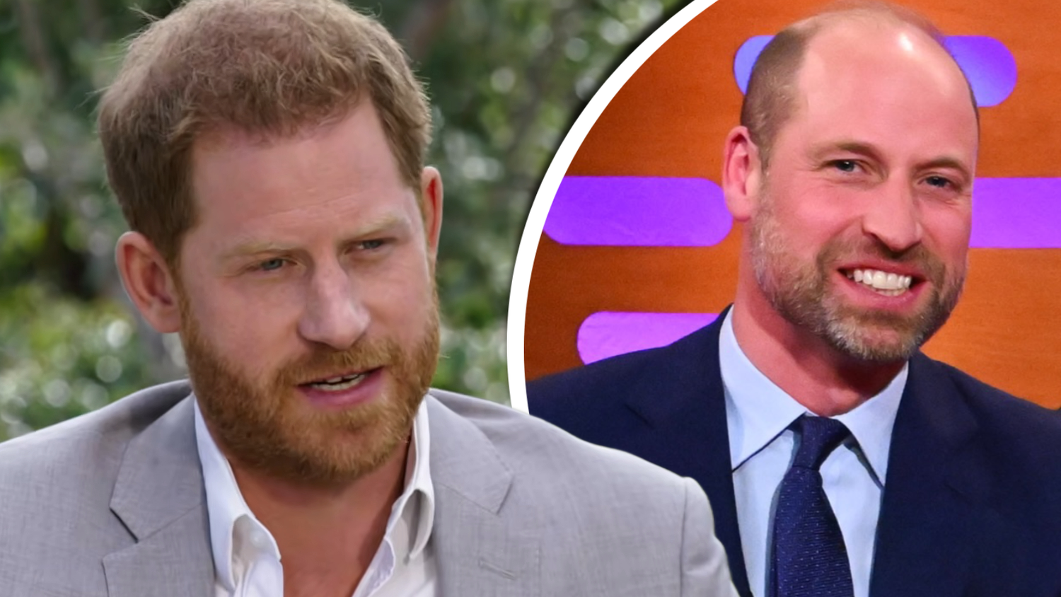 William zeigt sich mit im TV - wie Harry bisher.