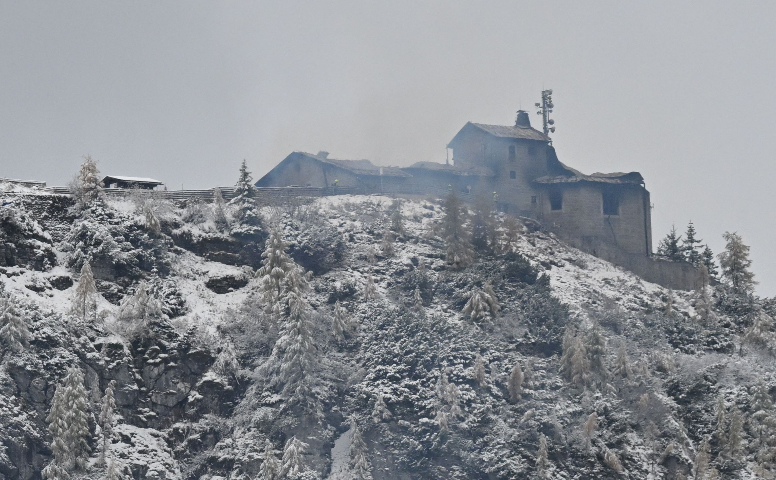 Das Kehlsteinhaus soll in Brand gesetzt worden sein.