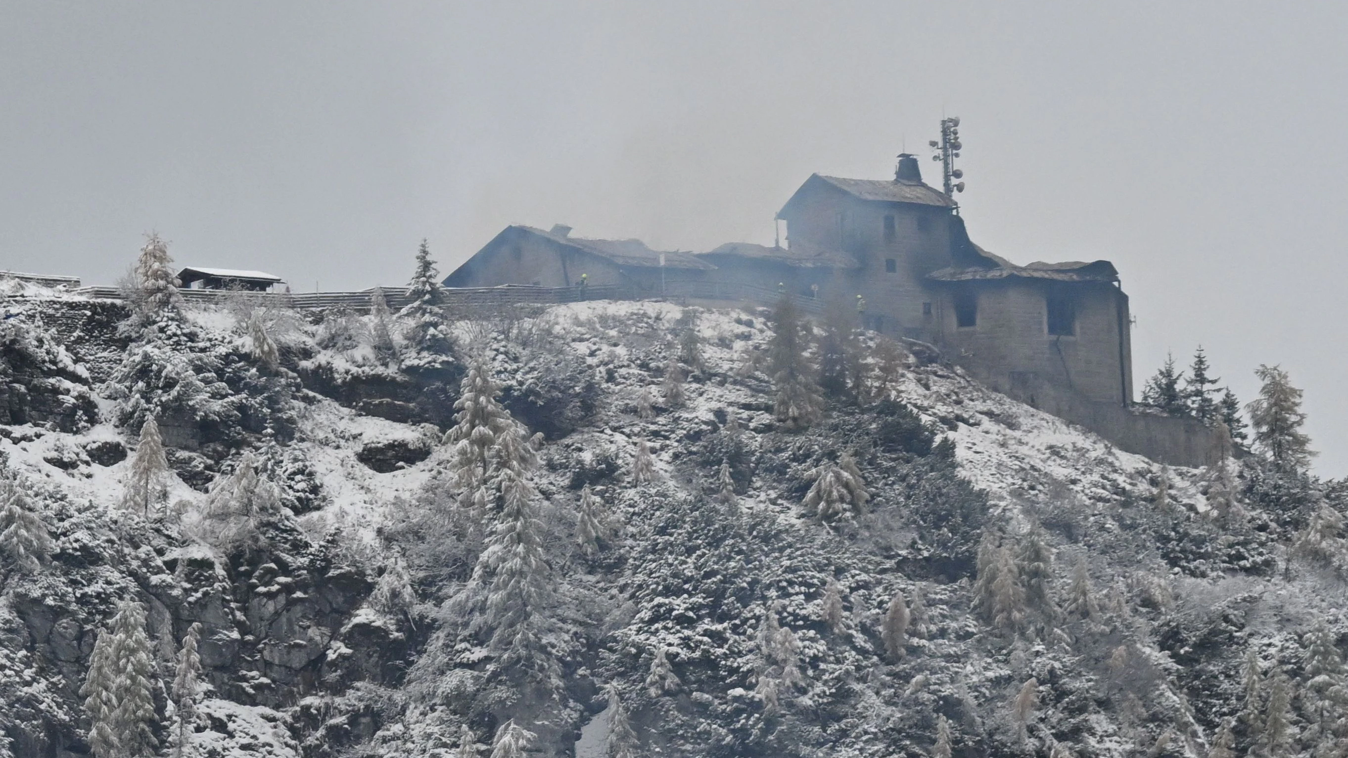 Das Kehlsteinhaus soll in Brand gesetzt worden sein.