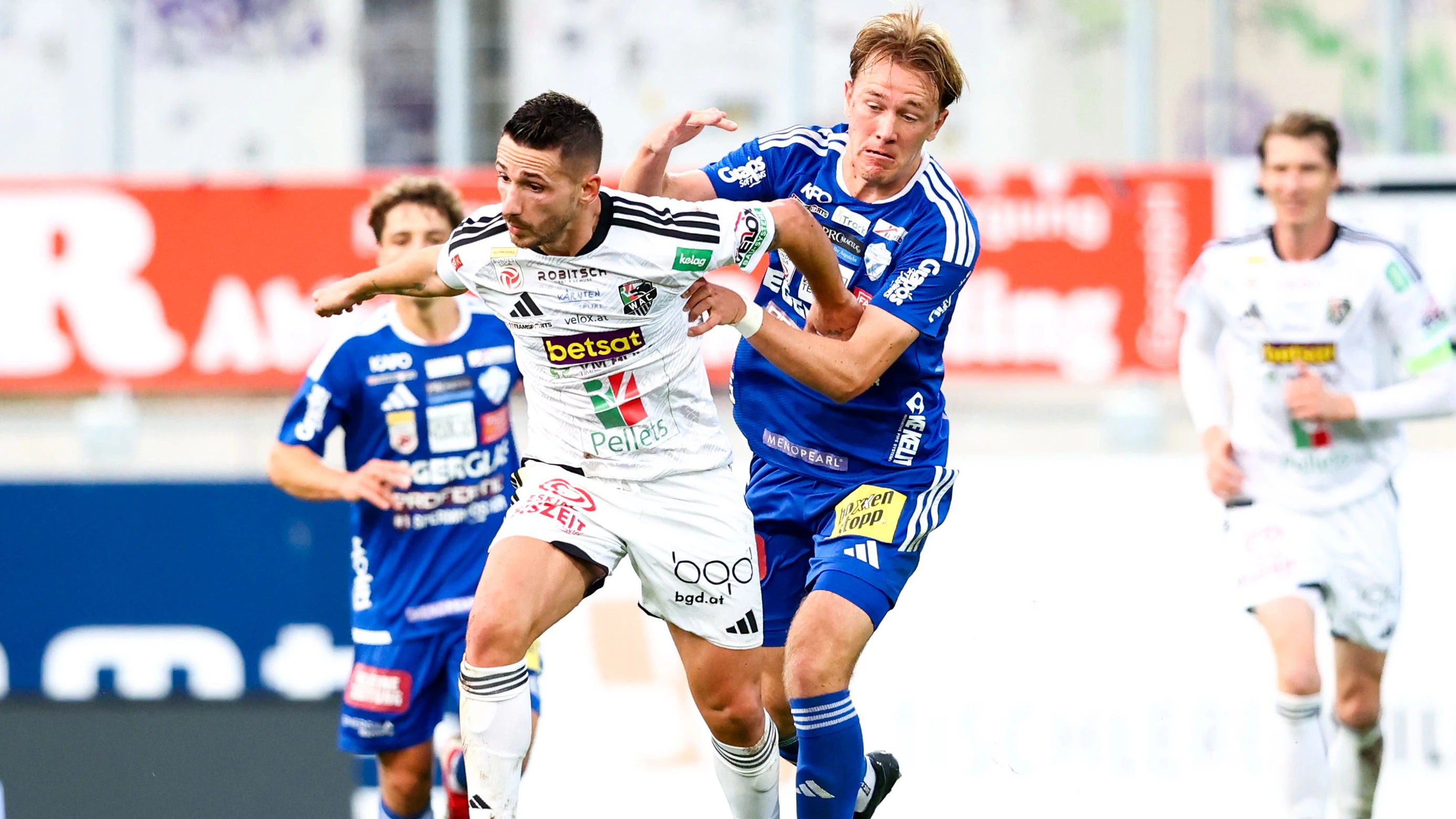 Wolfsberg und Hartberg im direkten Bundesliga-Duell. 