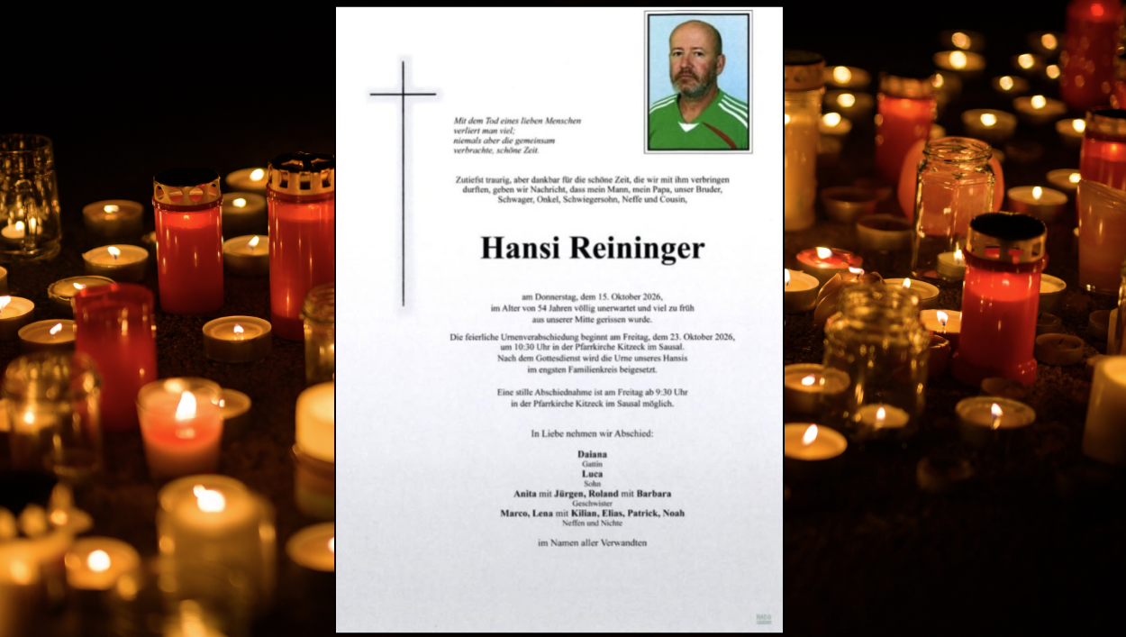 „Dein Weg ist nun zu Ende, und leise kam die Nacht, wir danken dir für alles, was du für uns gemacht.“