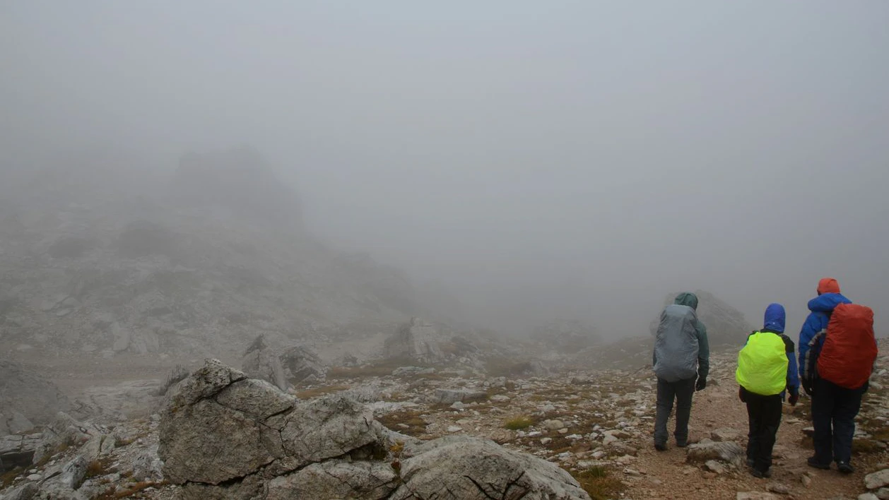 People Hiking, Alta Via 1, Italy