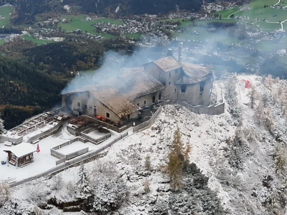 Das Kehlsteinhaus brannte vollständig aus.
