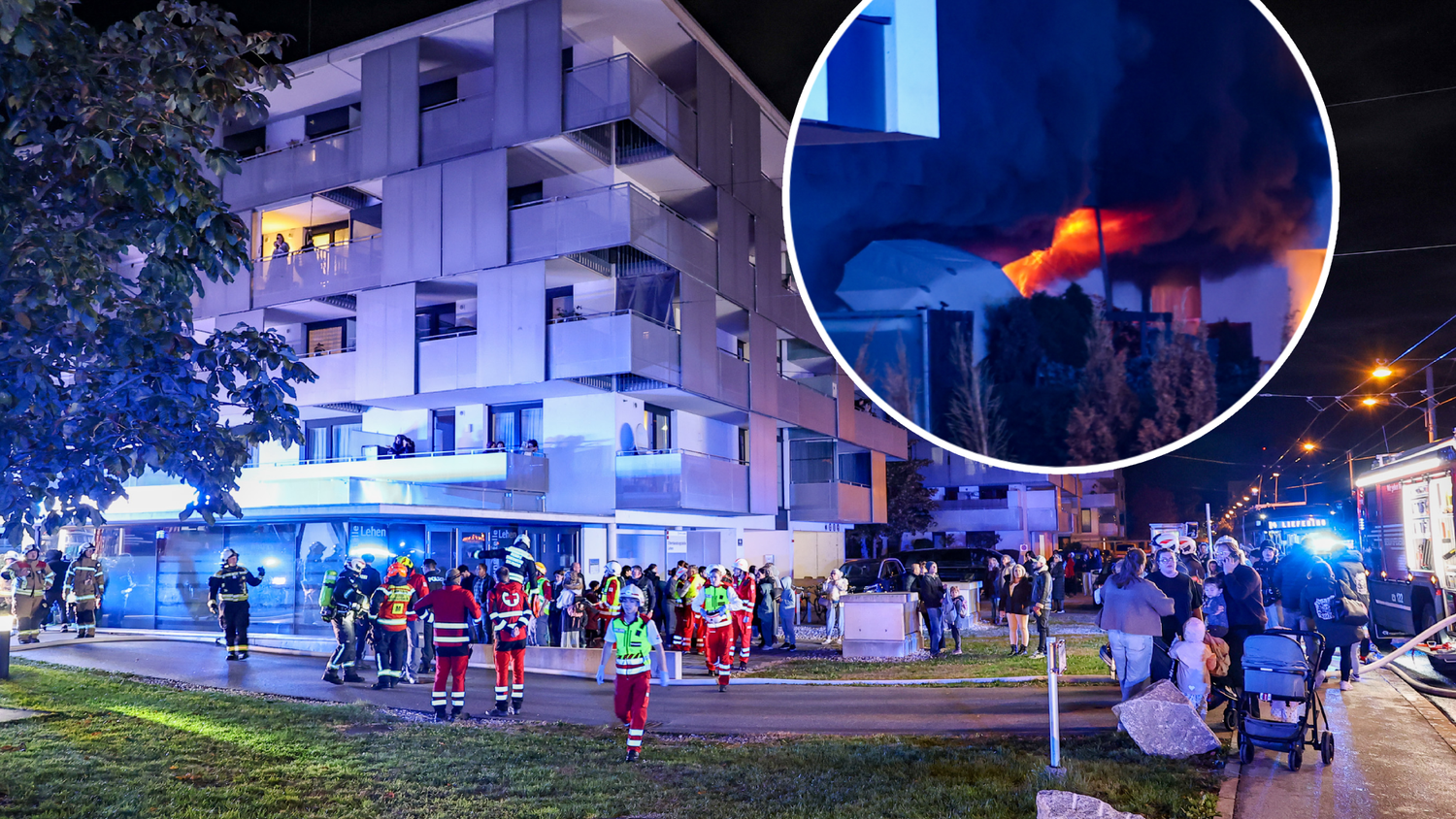 Großeinsatz bei einem Brand in Salzburg.