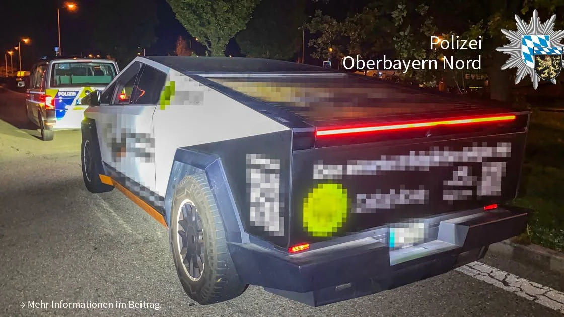 Ein 50-jähriger Schwede wurde mit seinem Tesla Cybertruck auf einer deutschen Autobahn gestoppt.