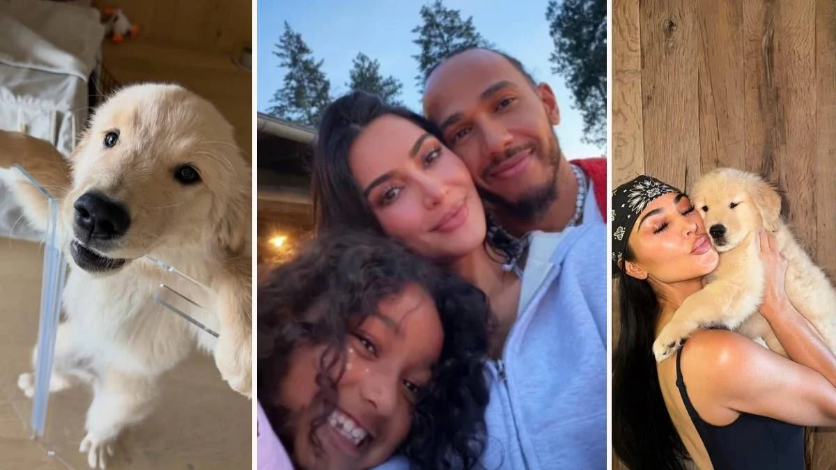 Lewis Hamilton schenkte Kim Kardashians Kindern einen Hund zu