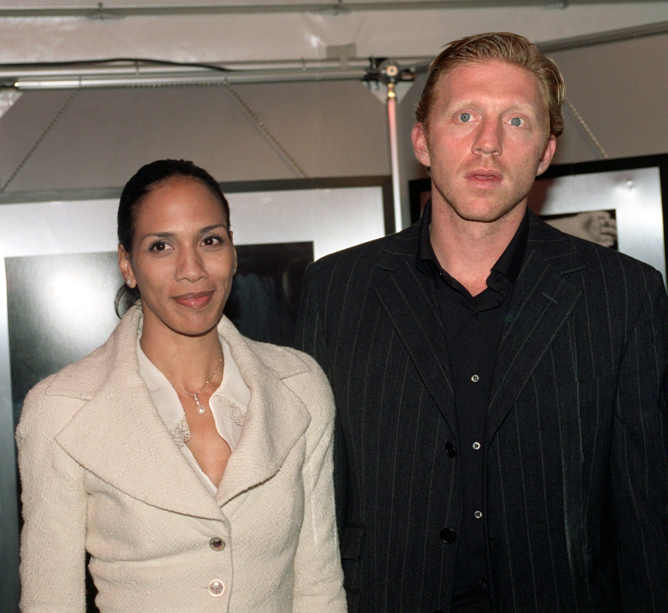 Tennis-Star Boris Becker und seine damalige Frau Barbara am 25.11.1999.