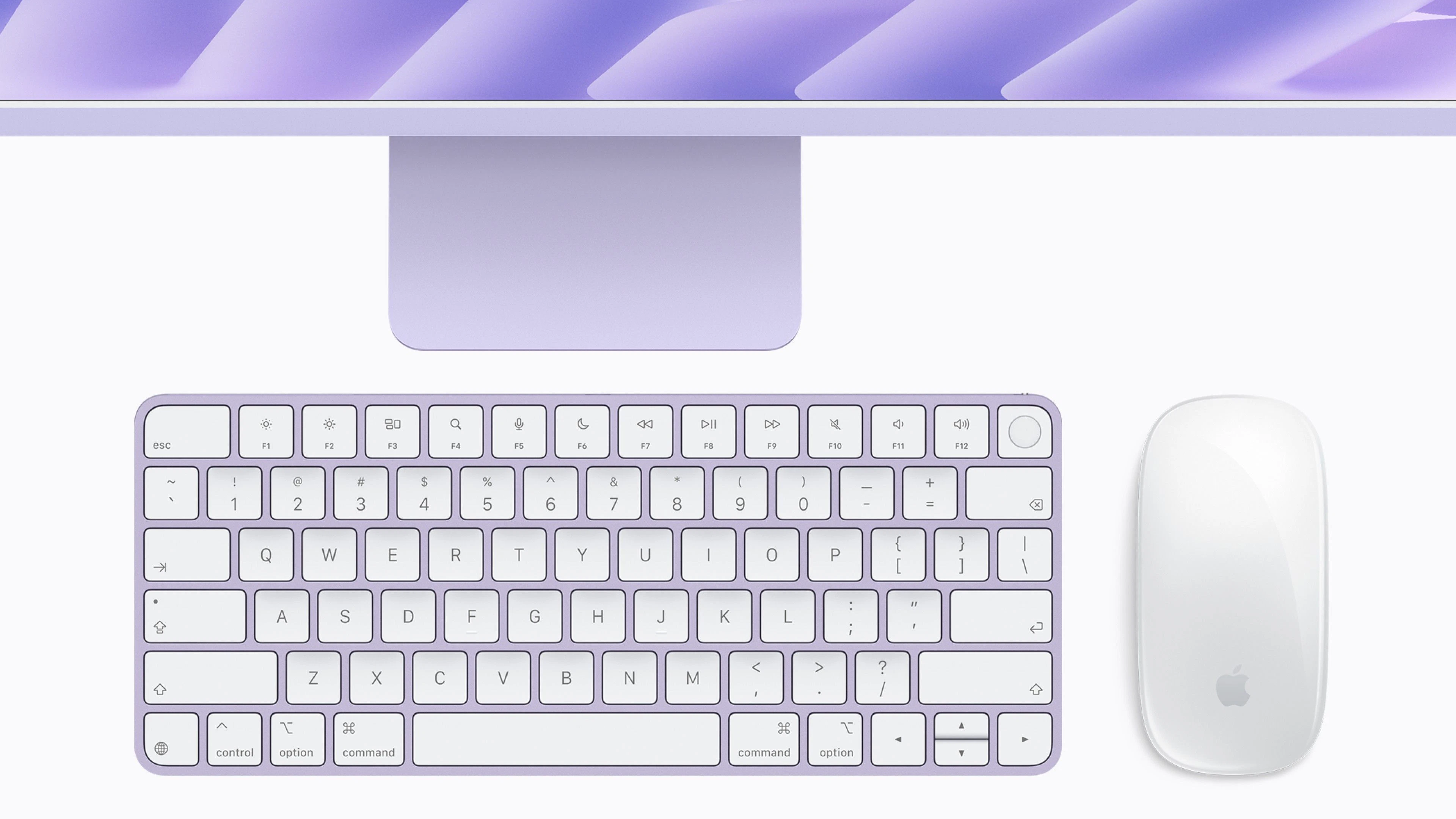Im Preis inbegriffen: Magic Mouse und kompaktes Magic Keyboard, jeweils farblich abgestimmt