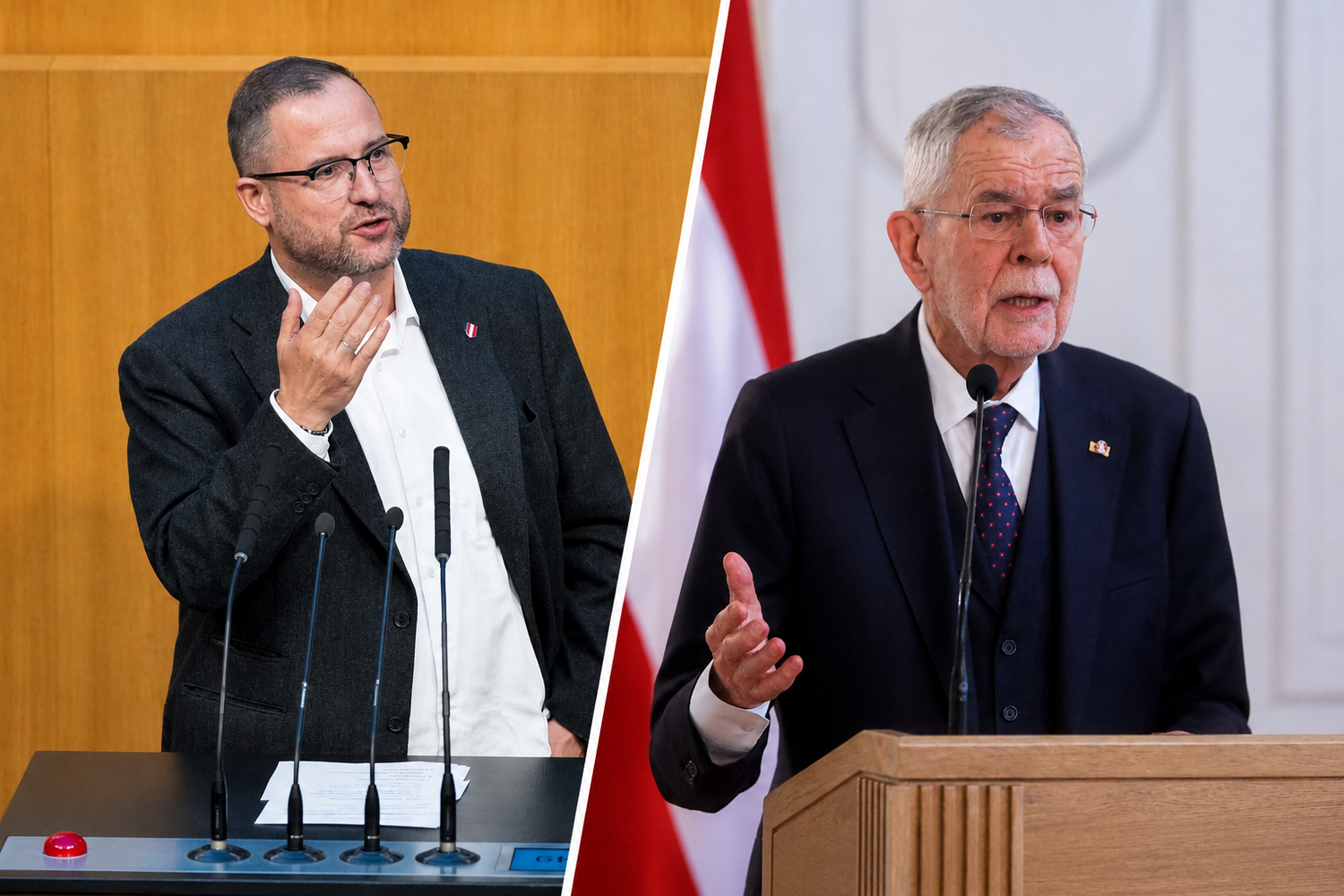 FPÖ-General Christian Hafenecker ging auf Bundespräsident Alexander Van der Bellen los.