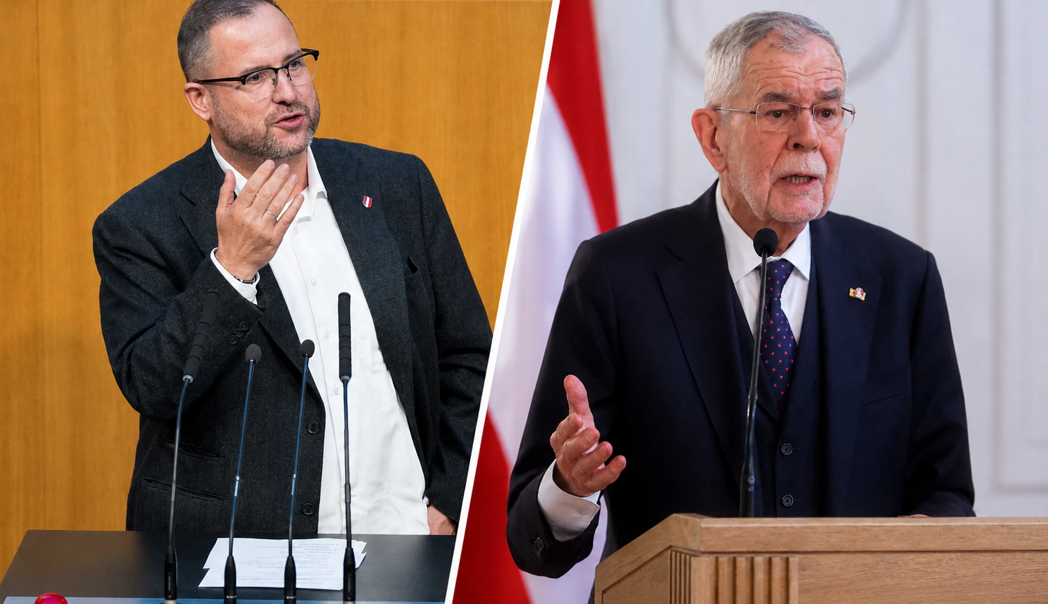 FPÖ-General Christian Hafenecker ging auf Bundespräsident Alexander Van der Bellen los.