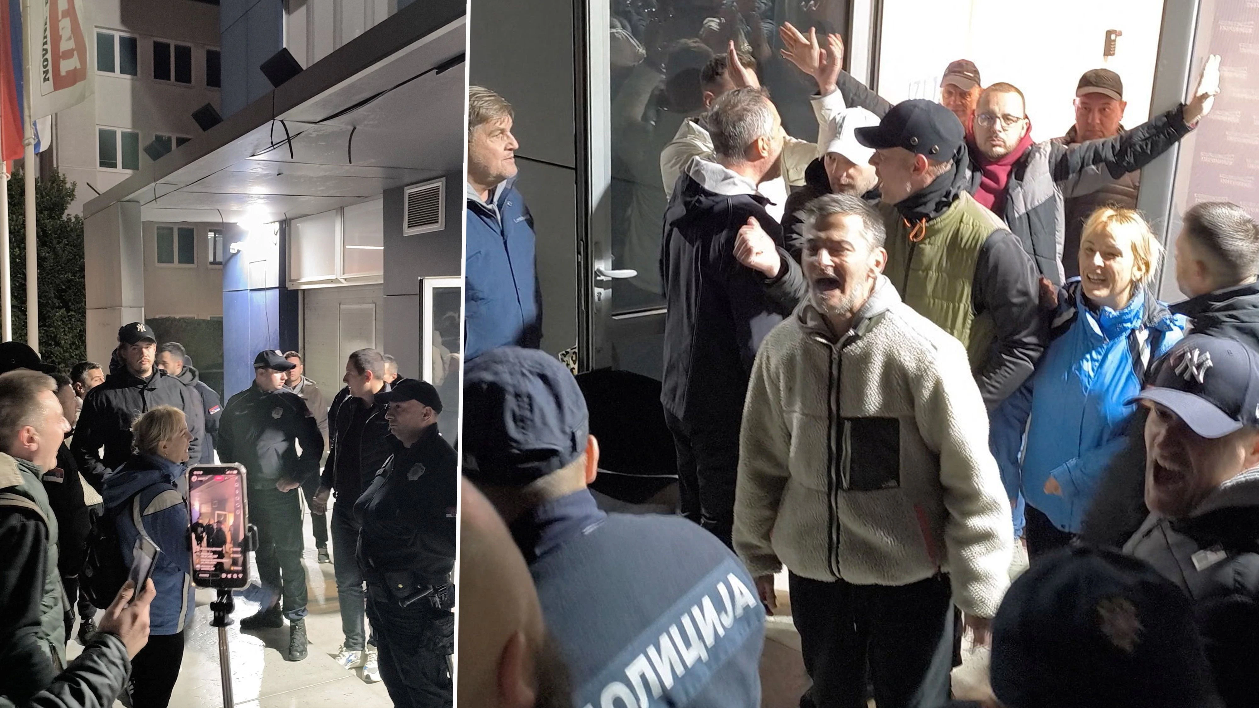 Schwere Vorwürfe! Serben stürmen TV-Sender in Belgrad