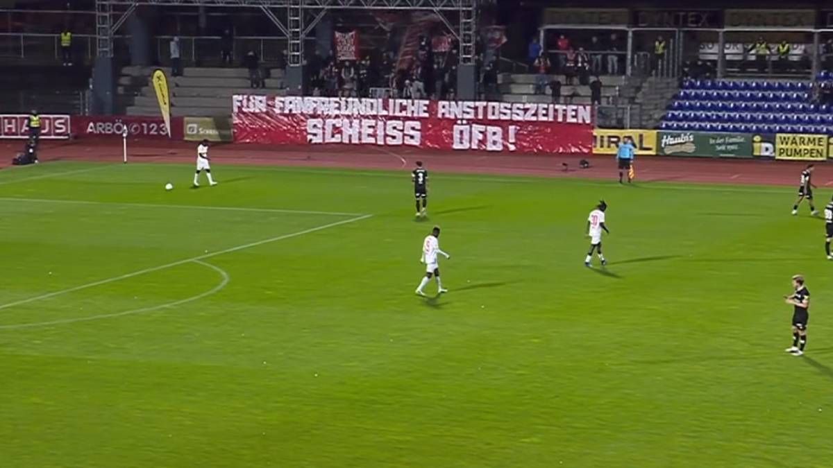 Die Salzburg-Fans protestierten im ÖFB-Cup-Duell gegen Bregenz. 