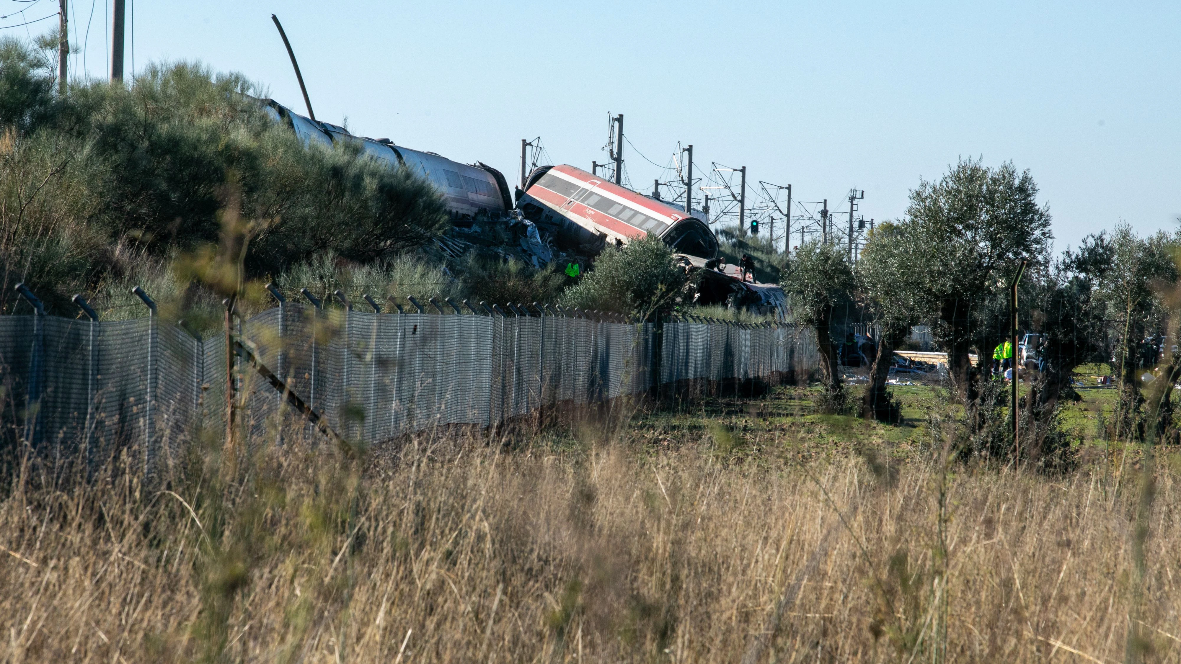 Der Unfallort einer Kollision zwischen zwei Zügen in Urda, Spanien, am Mittwoch, dem 28. Oktober 2026.