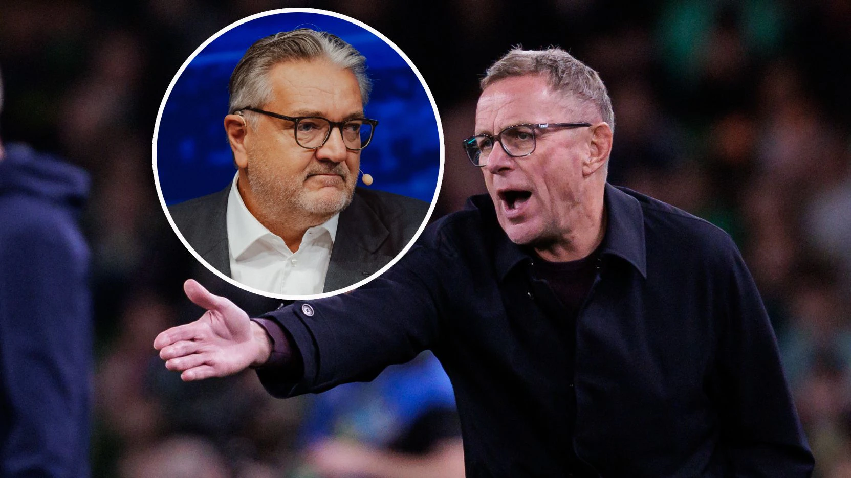 Ralf Rangnick und Peter Hacker (l.)