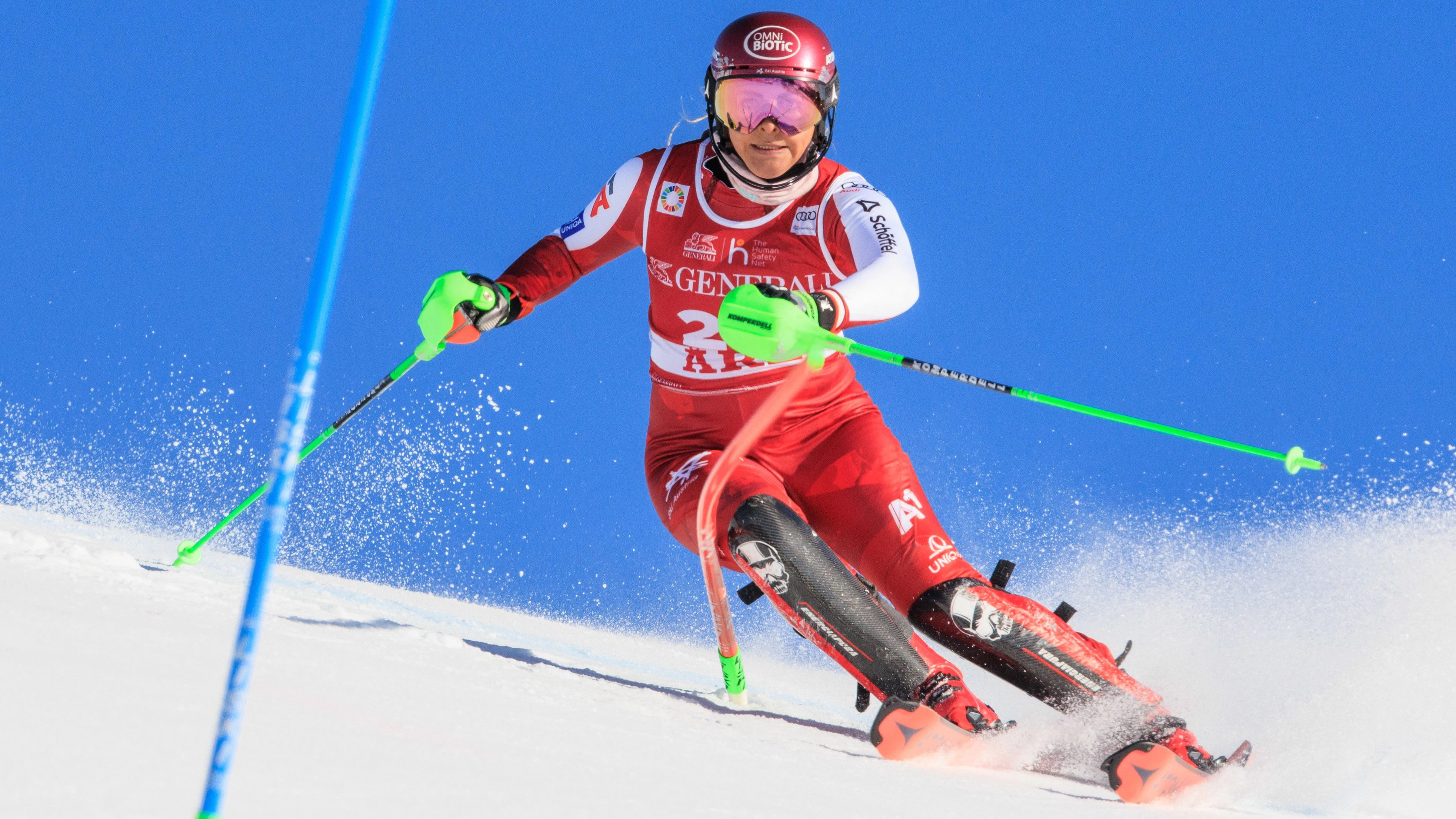 ARE,SWEDEN,15.MAR.26 - ALPINE SKIING - FIS World Cup, slalom, ladies. Image shows Katharina Gallhuber (AUT). Photo: GEPA pictures/ Harald Steiner