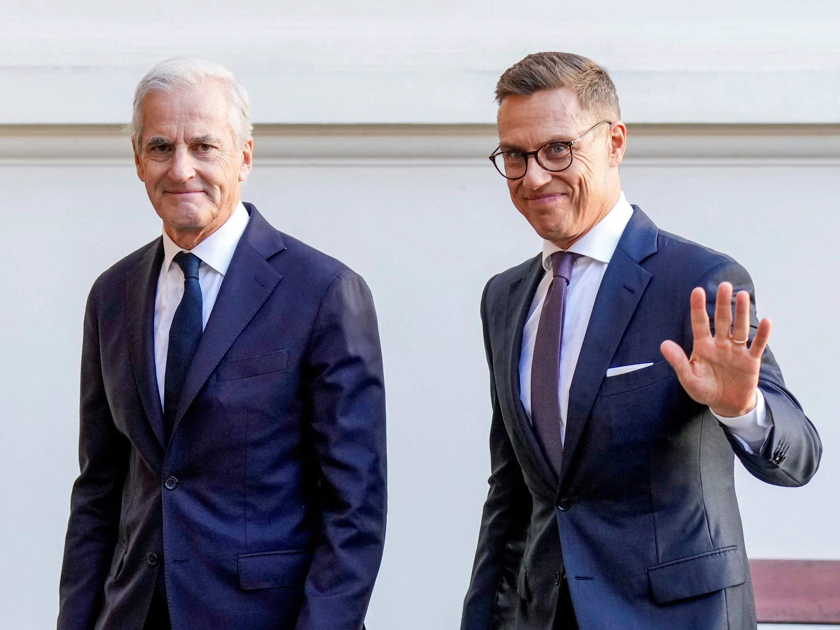 Nordische Allianz: Der finnische Präsident Alexander Stubb (r.) und der norwegische Ministerpräsident Jonas Gahr Støre (l.) bei einem Treffen in Oslo, Norwegen.
