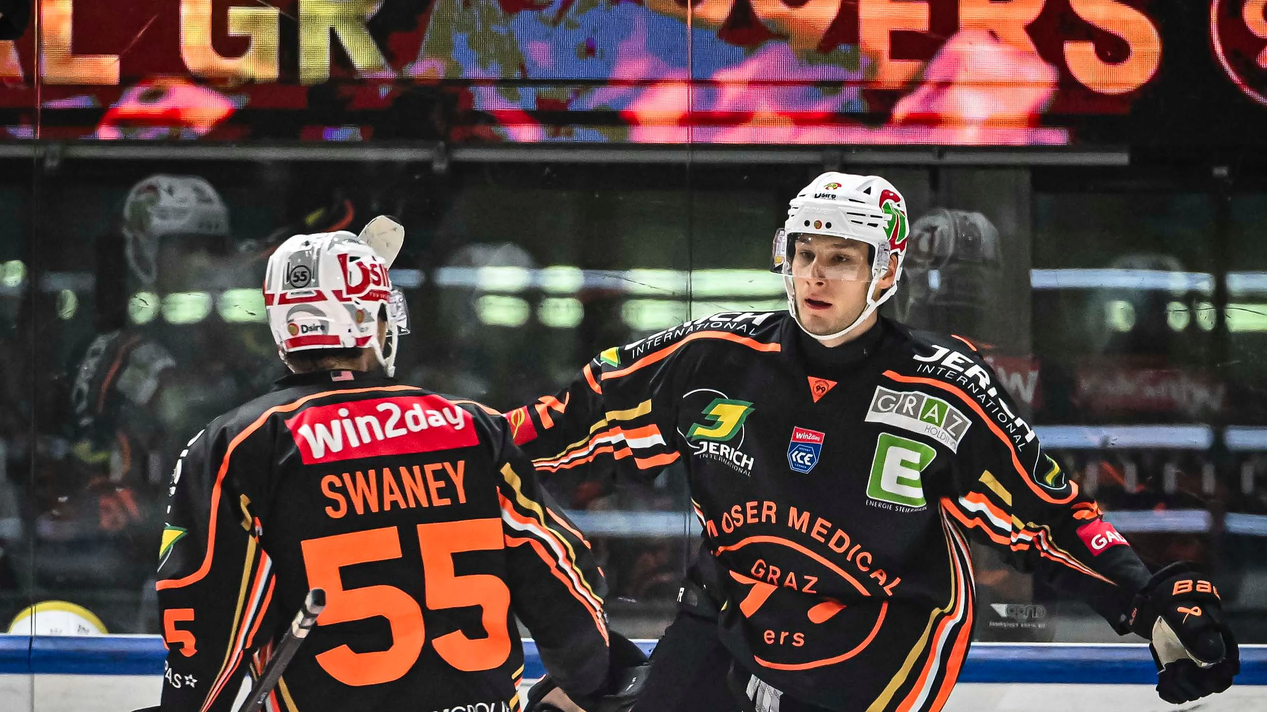 Nick Swaney und Paul Huber von den Graz99ers