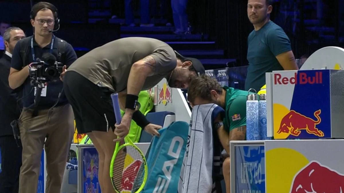 Bei Tennis-Star Flavio Coboli flossen die Tränen. 