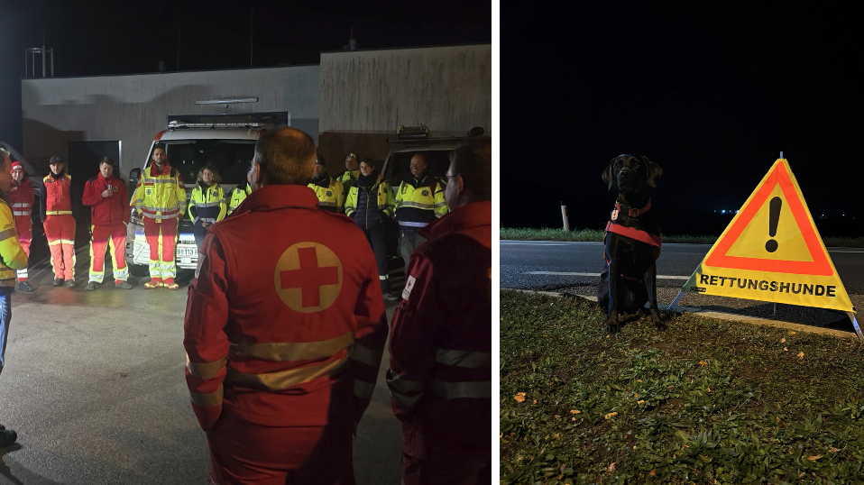 26 Hundeführer suchten nach dem vermissten Mann. Am Abend sorgte Suchhund 
