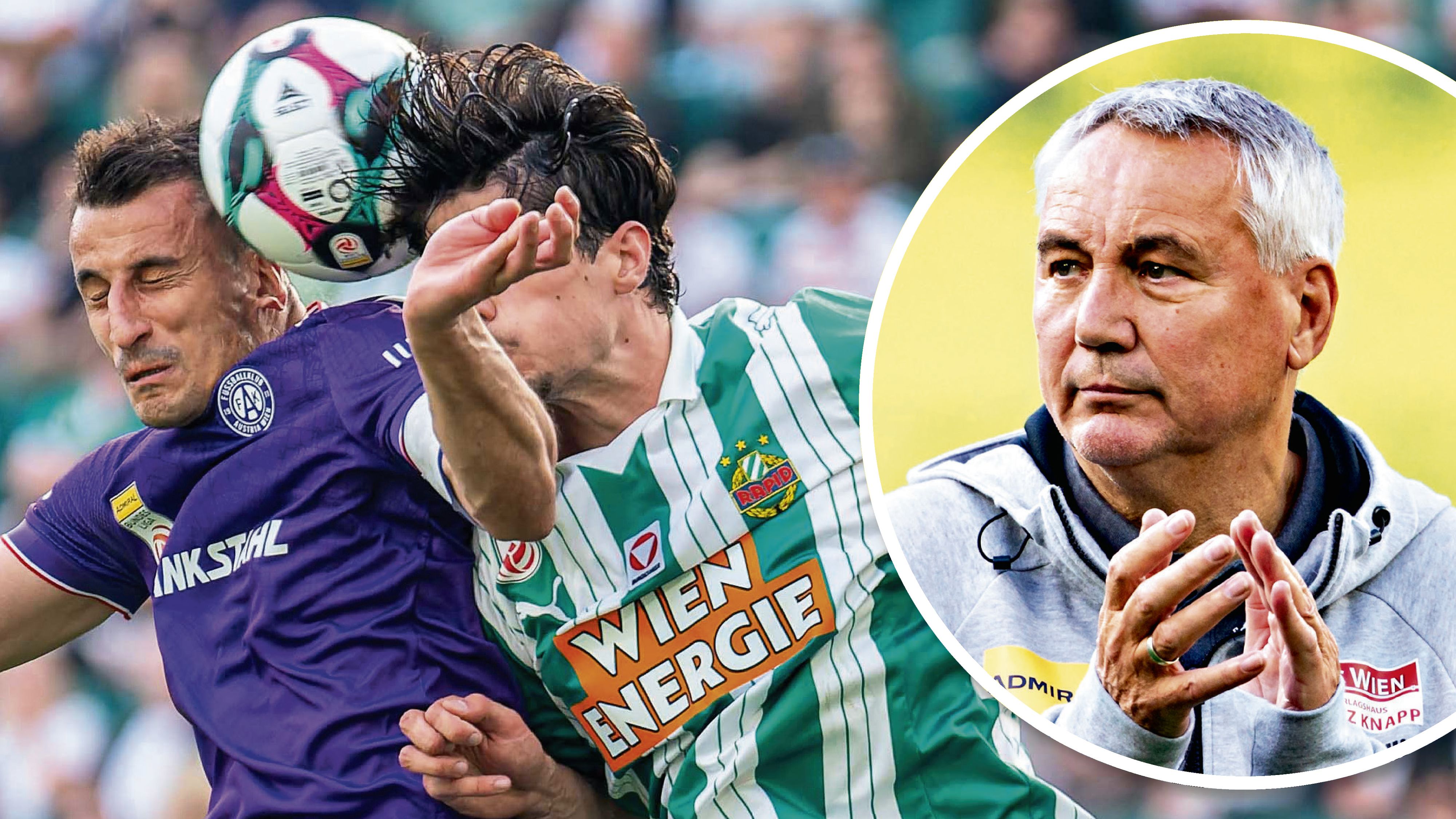 Peter Pacult schätzt die Chancen im Derby bei Austria gegen Rapid ein.