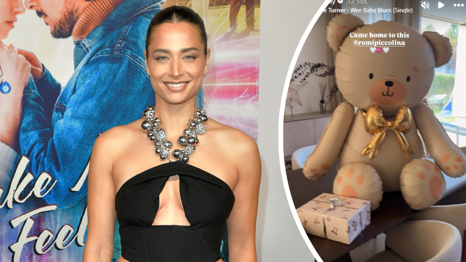 Ballons, Schild und Riesen-Teddy: So wurden Amira Aly und ihre Tochter Zuhause empfangen.
