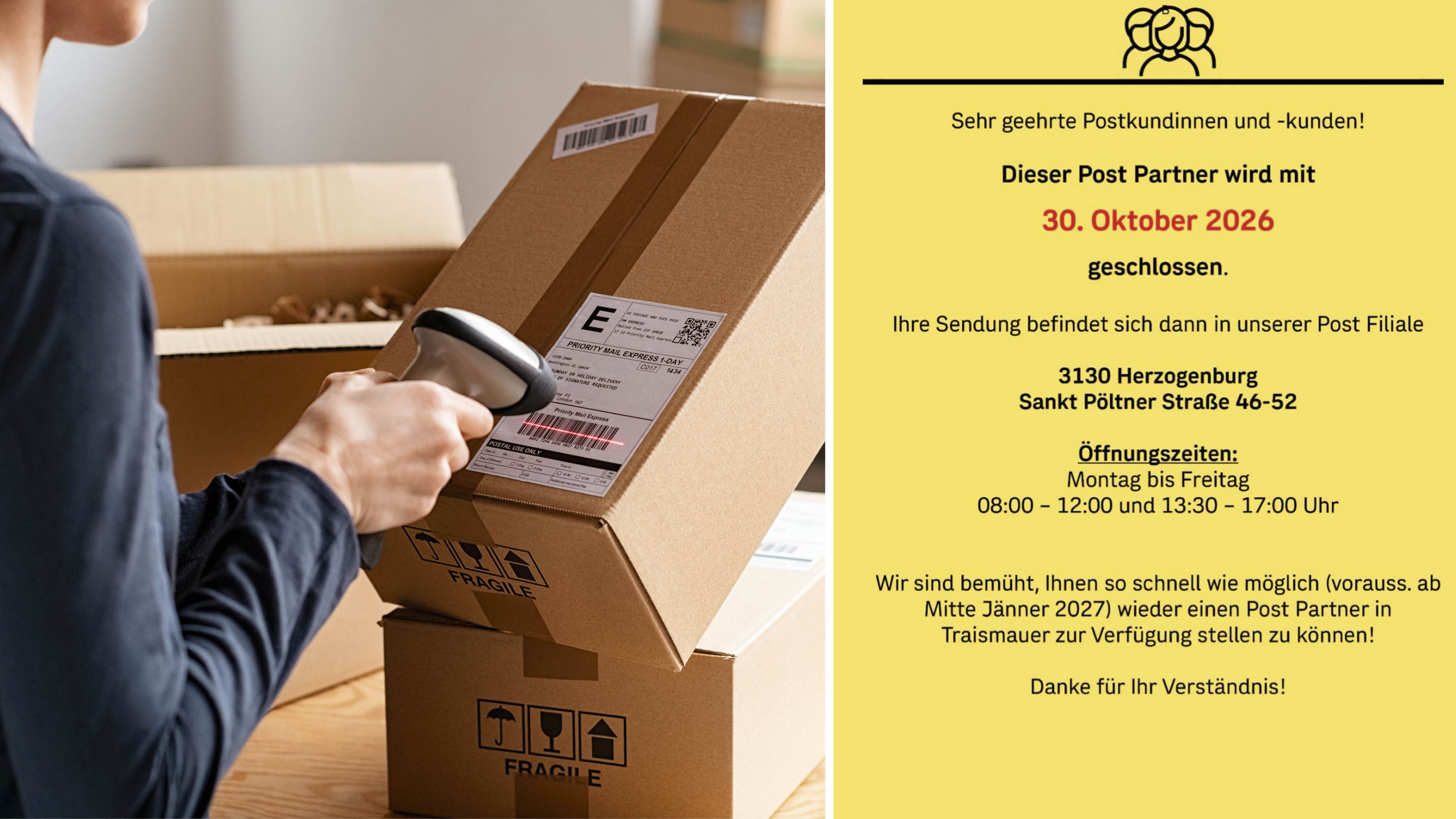Wirbel um Aus von Postpartner in Traismauer