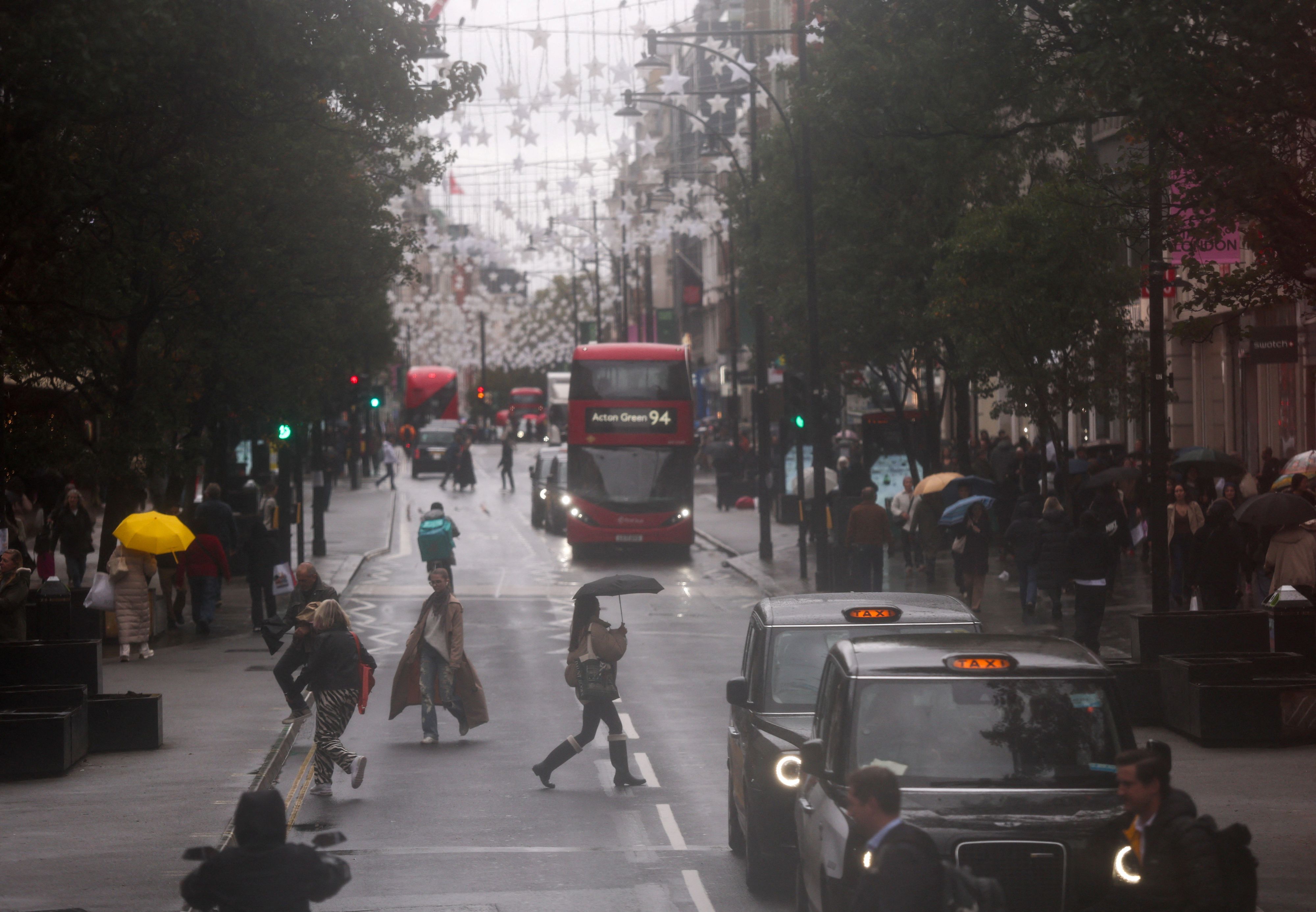 Die berühmte Oxford Street in London wird zur Fußgängerzone.