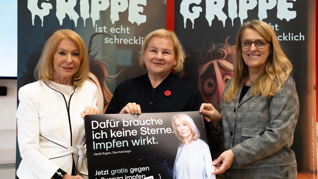 Gerda Rogers wirbt mit SP-Schumann fürs Impfen.
