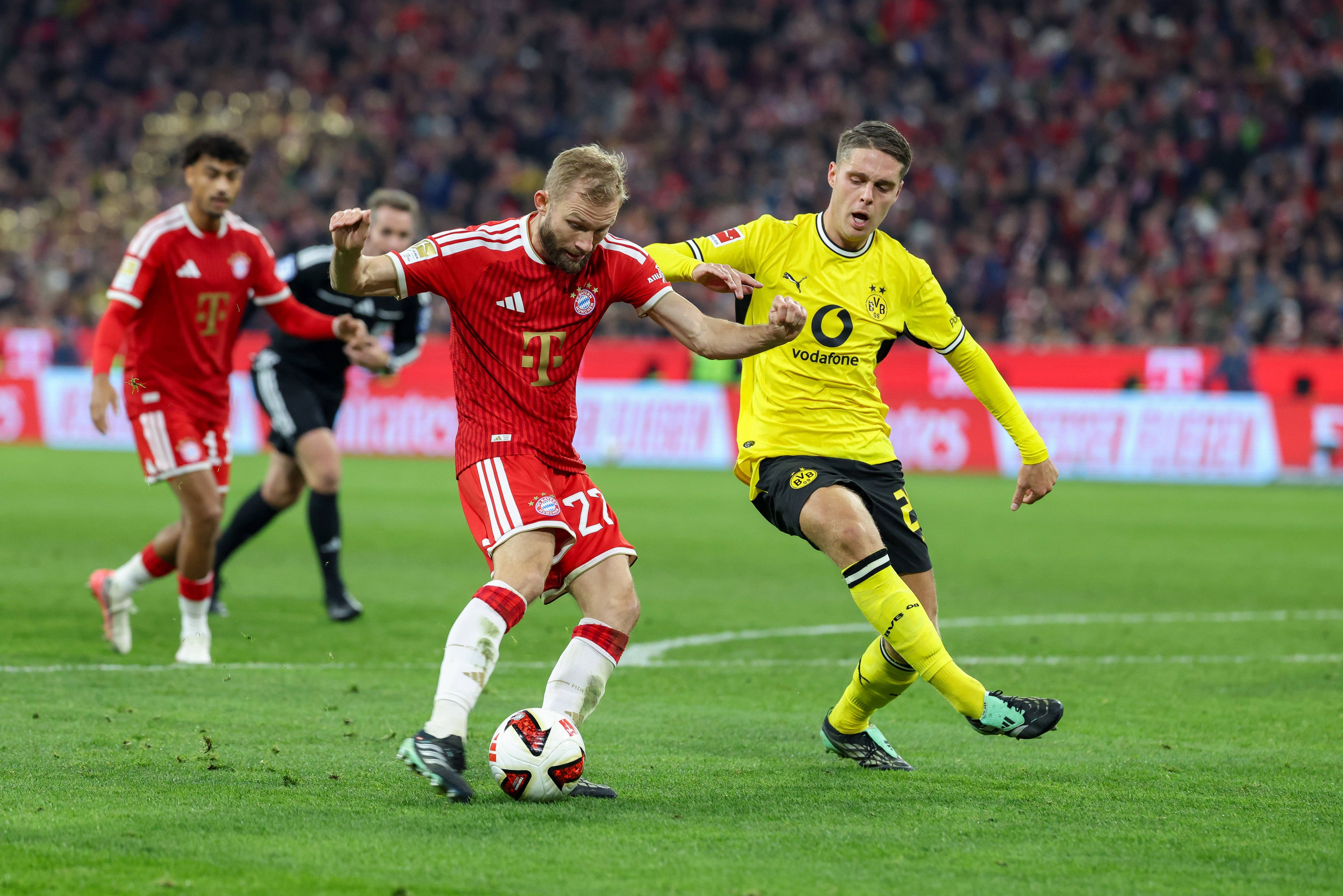 Konrad Laimer verpasste mit den Bayern den Sieg im Klassiker. 
